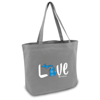 "Love MI Blue Plaid"Everyday Bag