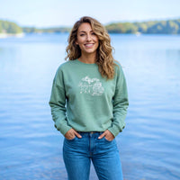 "Michigan Rocks Petoskey Stone"Relaxed Fit Classic Crew Unisex Sweatshirt