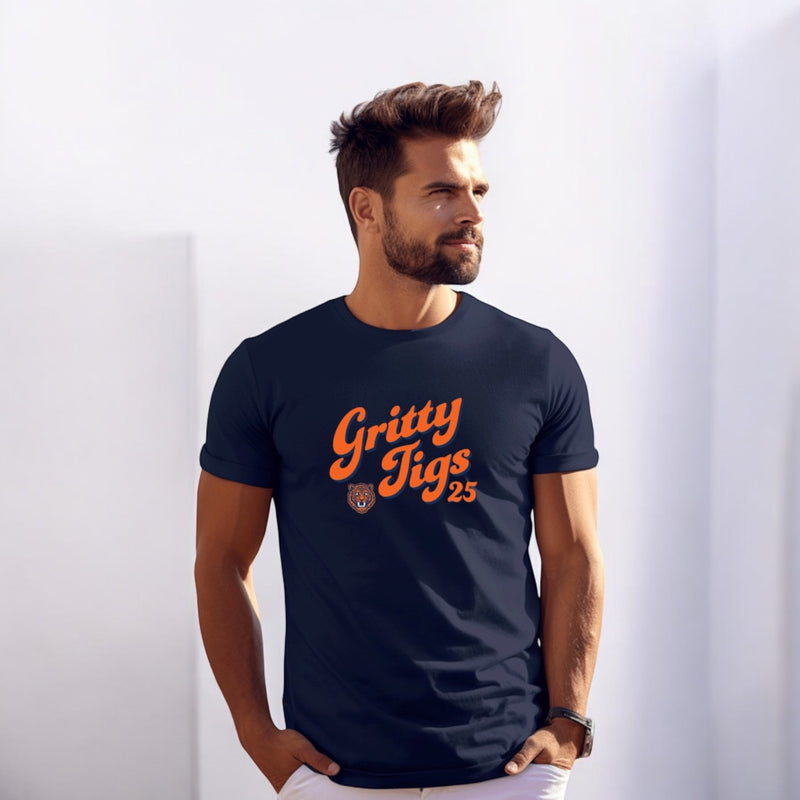 "Gritty Tigs"Men's Crew T-Shirt