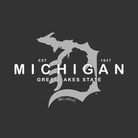 "Michigan D Established 1837"Men's Tailgate Pop Top T-Shirt CLEARANCE