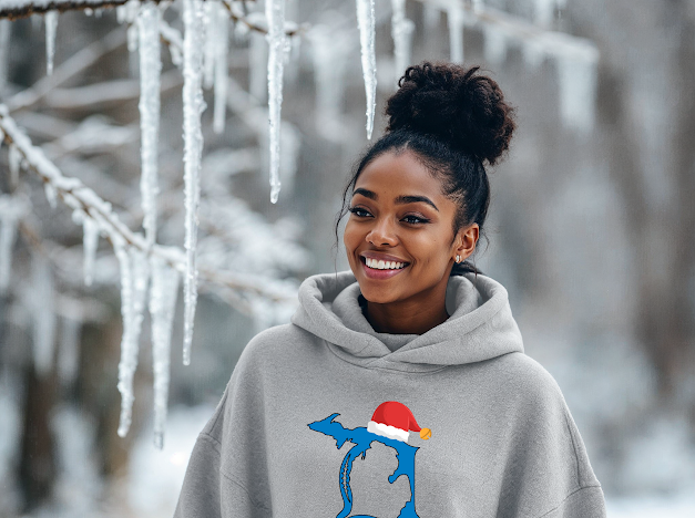 "SANTA Football In The D"Relaxed Fit Classic Unisex Hoodie