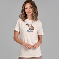 "Michigan Fall Livin The Dream"Relaxed Fit Crew Unisex T-Shirt