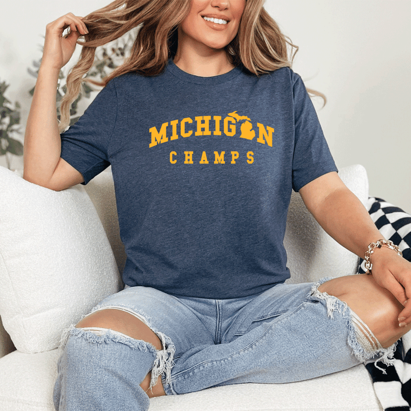 "Michigan Champs"Relaxed Fit Crew Unisex T-Shirt