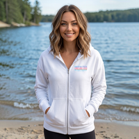 "Summer Unsalted"Basic Full Zip Unisex Hoodie