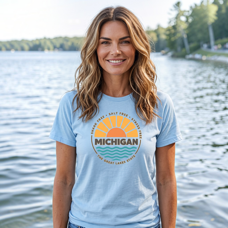 "Shark Free•Salt Free•Stress Free"Relaxed Fit Crew Unisex T-Shirt