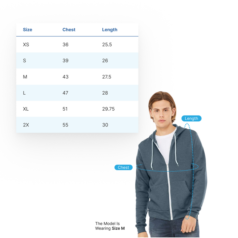 "Fresh Coast"Men's Full Zip Hoodie