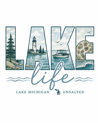 "Lake Life Unsalted"Relaxed Fit Classic Crew Unisex Sweatshirt