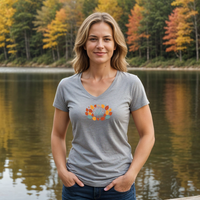"Autumn Greetings"Women's V-Neck