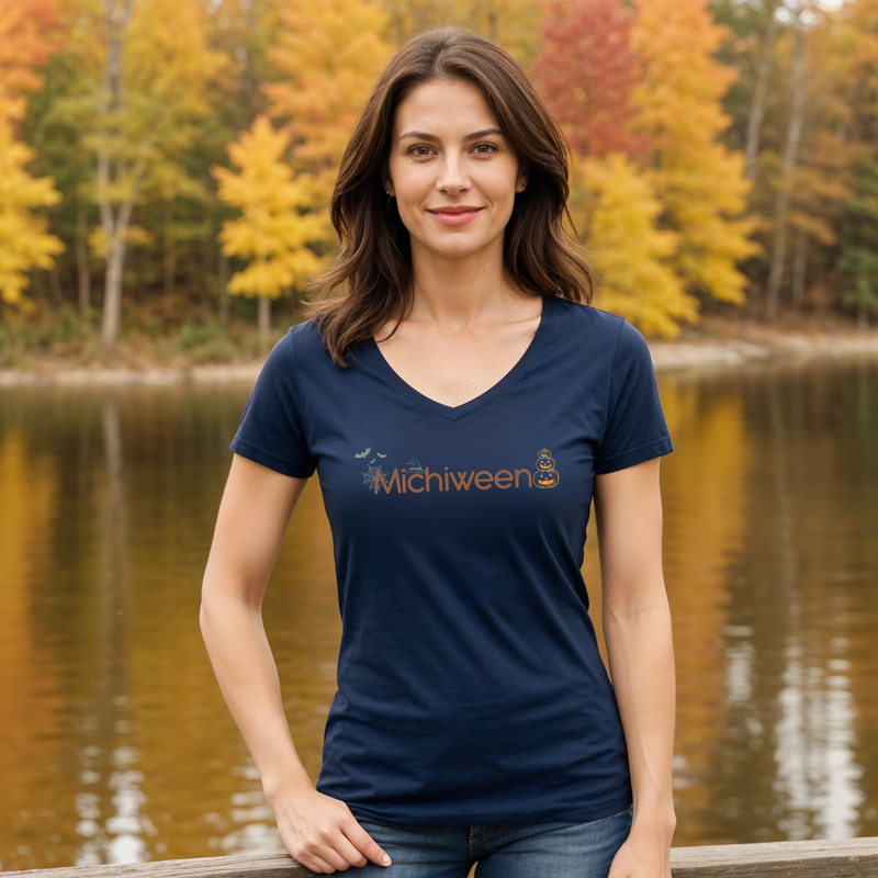 "Michiween"Women's V-Neck