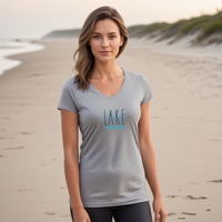 "Good Vibes &Lake Tides"Women's V-Neck