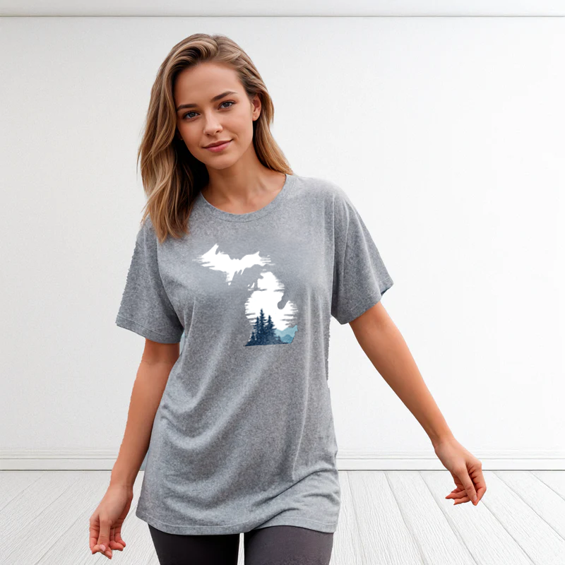 "Michigan Vista"Relaxed Fit Crew Unisex T-Shirt