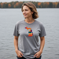 "Falling For Michigan"Relaxed Fit Crew Unisex T-Shirt