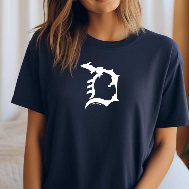 "Michigan D"Relaxed Fit Crew Unisex T-Shirt