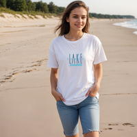 "Good Vibes &Lake Tides"Relaxed Fit Crew Unisex T-Shirt