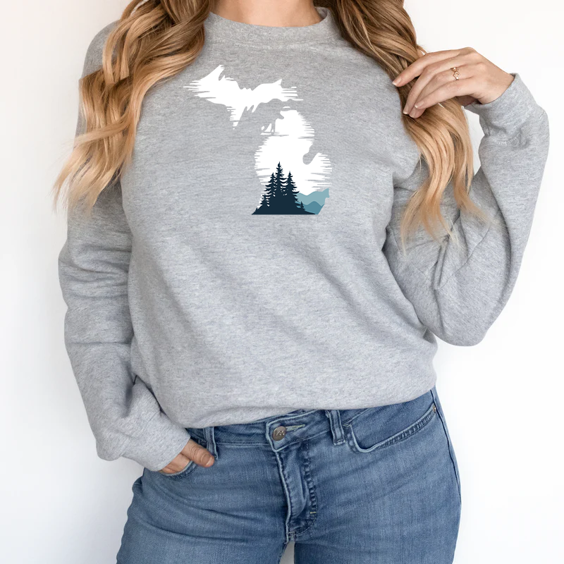 "Michigan Vista"Relaxed Fit Long Sleeve Unisex T-Shirt