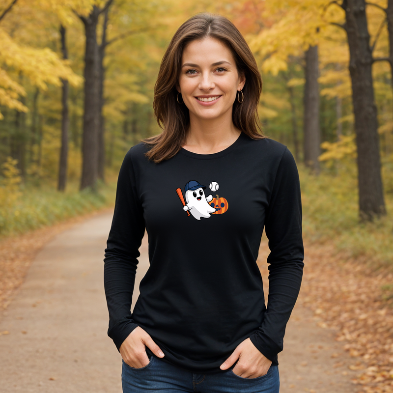 "Boo Ball"Relaxed Fit Long Sleeve Unisex T-Shirt
