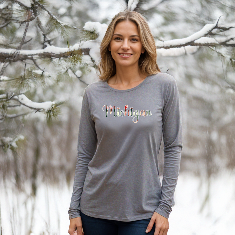 "Wrapped Up In Michigan"Relaxed Fit Long Sleeve Unisex T-Shirt