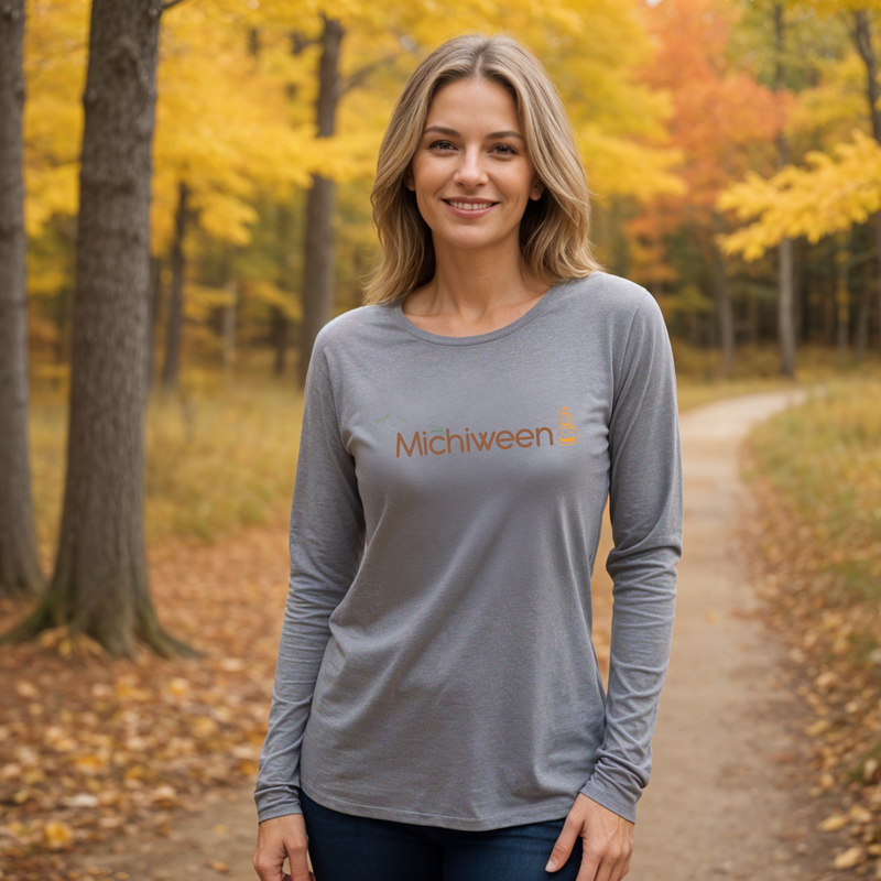"Michiween"Relaxed Fit Long Sleeve Unisex T-Shirt