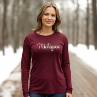 "Wrapped Up In Michigan"Relaxed Fit Long Sleeve Unisex T-Shirt