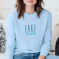 "Good Vibes &Lake Tides"Relaxed Fit Long Sleeve Unisex T-Shirt