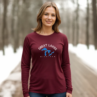 "5 Great Lakes"Relaxed Fit Long Sleeve Unisex T-Shirt