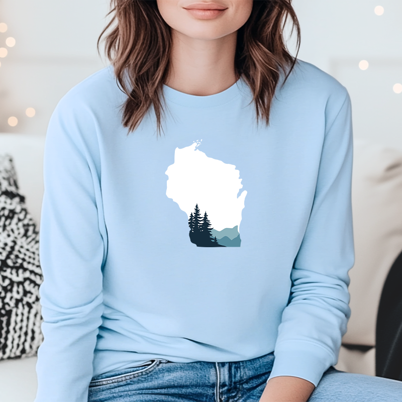 "Wisconsin Vista"Relaxed Fit Long Sleeve Unisex T-Shirt