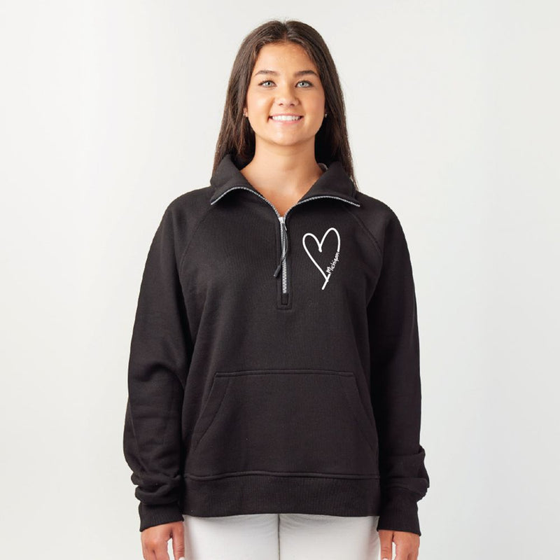 "Little Love"Ladies Boxy 1/2 Zip Fleece
