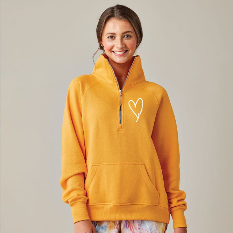 "Little Love"Ladies Boxy 1/2 Zip Fleece
