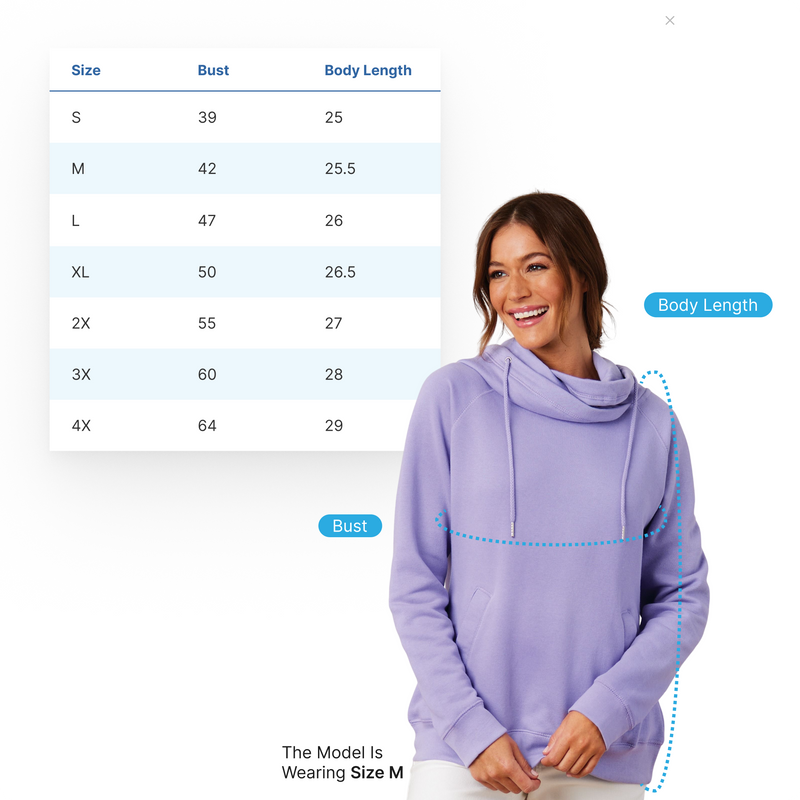 "Livn Simply"Women's Fleece Funnel Neck Pullover Hoodie