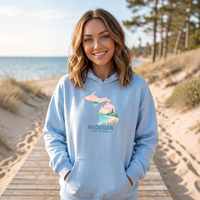 "Livin'The Dream In Michigan"Relaxed Fit Classic Unisex Hoodie