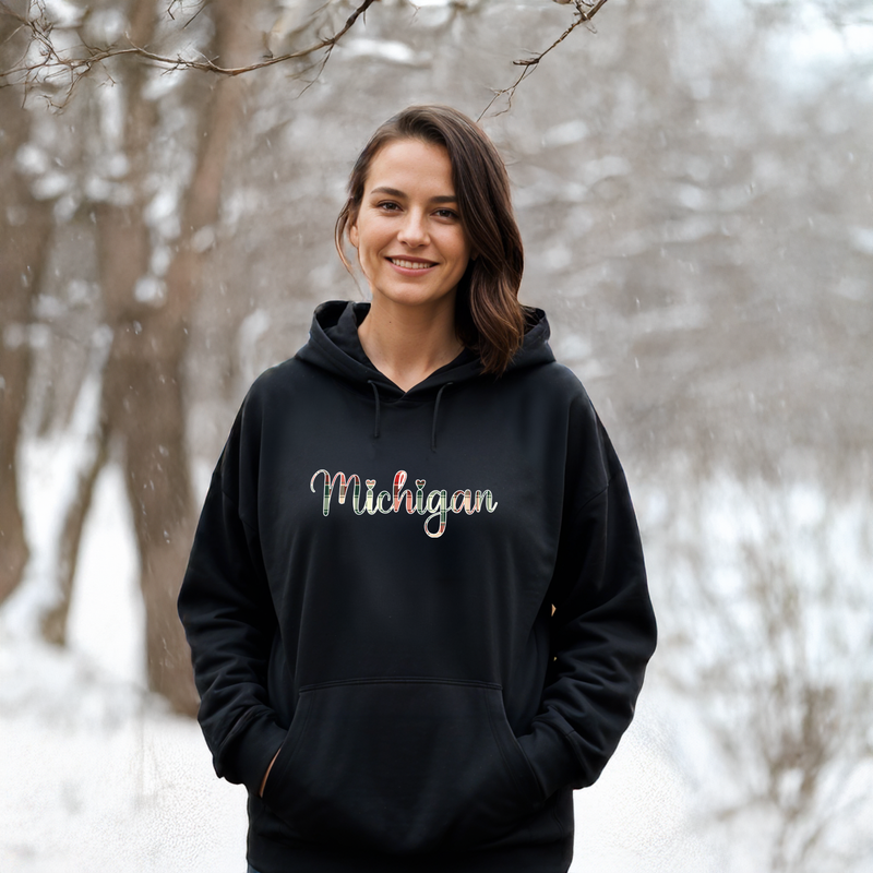 "Wrapped Up In Michigan"Relaxed Fit Classic Unisex Hoodie