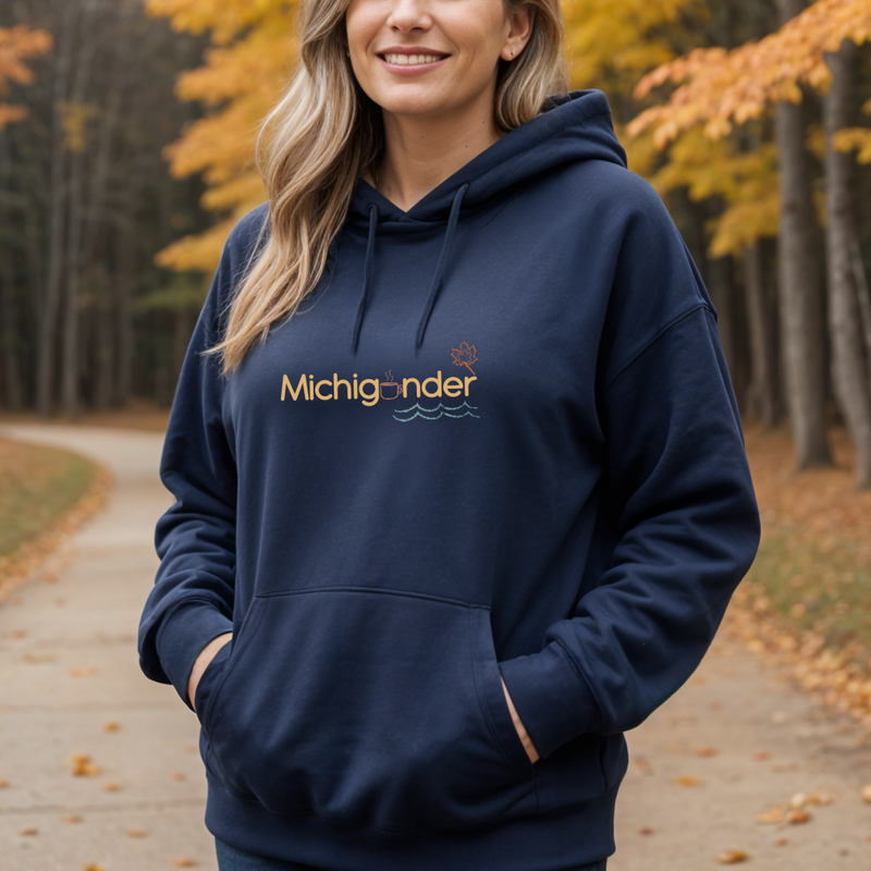 "Fall Michigander"Relaxed Fit Classic Unisex Hoodie