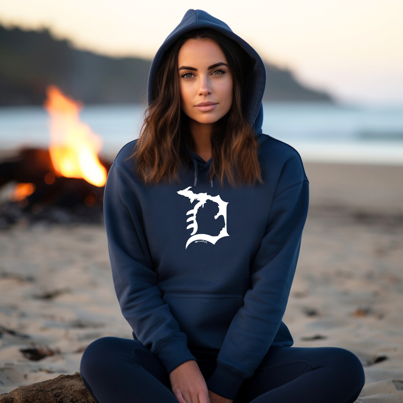 "Michigan D"Relaxed Fit Classic Unisex Hoodie