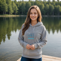 "Good Vibes &Lake Tides"Relaxed Fit Classic Unisex Hoodie