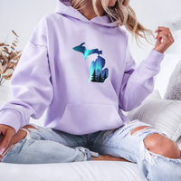 "Michigan Northern Lights"Relaxed Fit Classic Unisex Hoodie