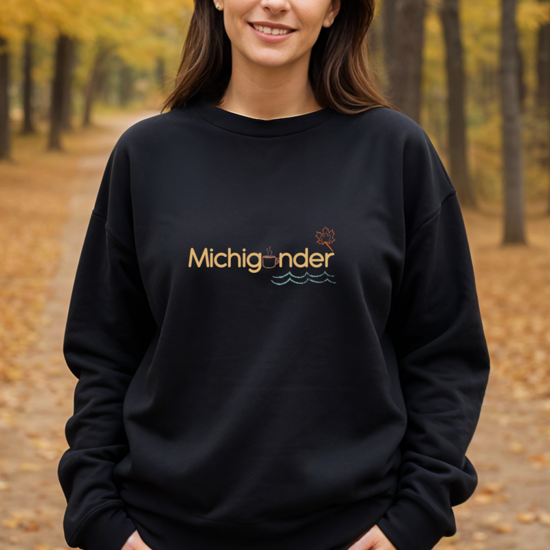 "Fall Michigander"Relaxed Fit Classic Crew Unisex Sweatshirt