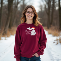 "SANTA Michigan Rocks Petoskey Stone"Relaxed Fit Classic Crew Unisex Sweatshirt