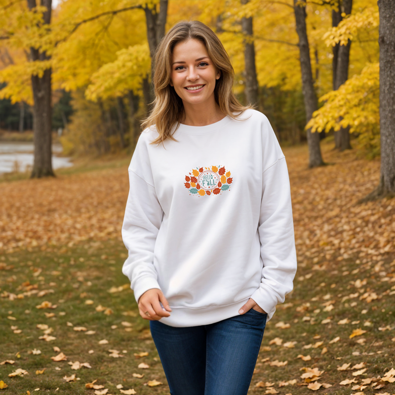 "Autumn Greetings"Relaxed Fit Classic Crew Unisex Sweatshirt