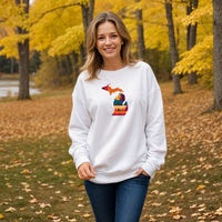 "Falling For Michigan"Relaxed Fit Classic Crew Unisex Sweatshirt