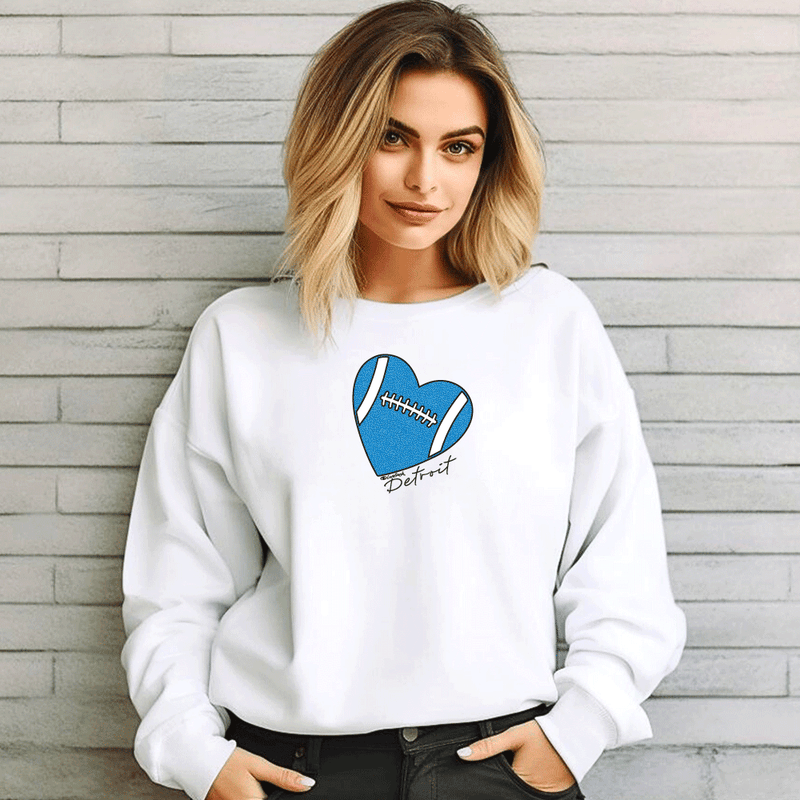 "Love Detroit"Relaxed Fit Classic Crew Unisex Sweatshirt