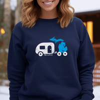"Michigan Camper"Relaxed Fit Classic Crew Unisex Sweatshirt
