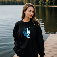 "Lion Fan"Relaxed Fit Classic Crew Unisex Sweatshirt
