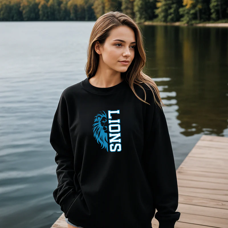 "Lion Fan"Relaxed Fit Classic Crew Unisex Sweatshirt