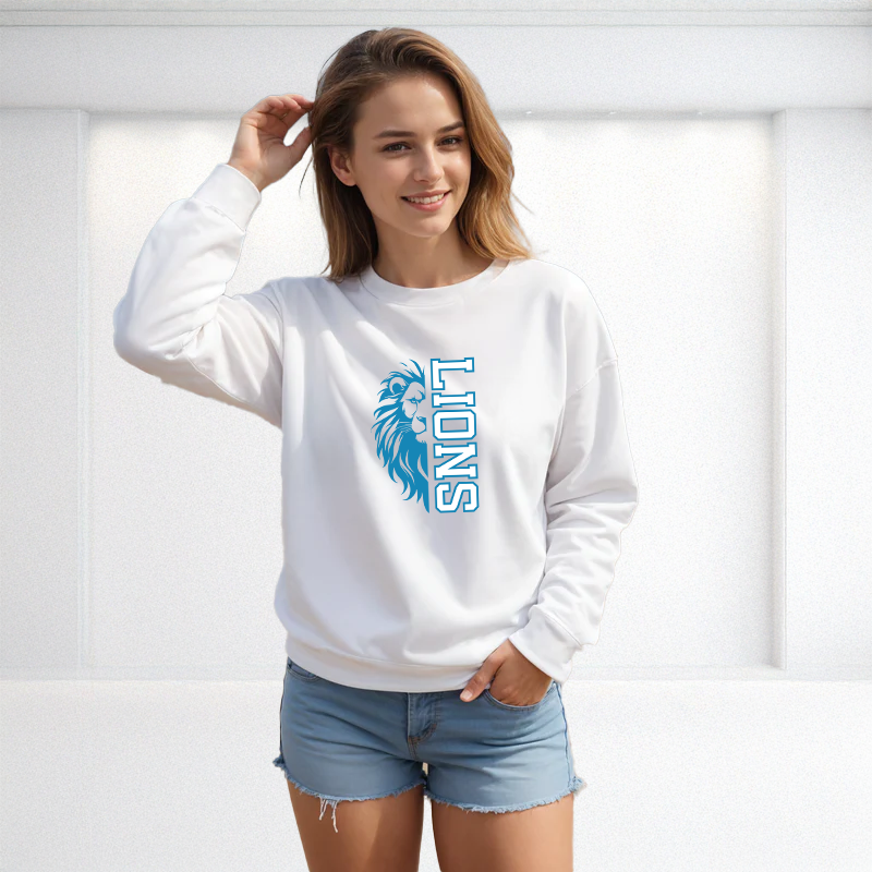 "Lion Fan"Relaxed Fit Classic Crew Unisex Sweatshirt