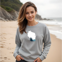 "Wisconsin Vista"Relaxed Fit Classic Crew Unisex Sweatshirt