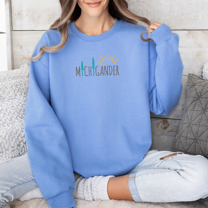"Michigander"Relaxed Fit Classic Crew Unisex Sweatshirt