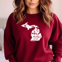 "Vintage Michigan"Relaxed Fit Classic Crew Unisex Sweatshirt