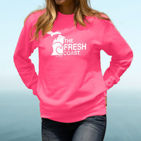 "Fresh Coast"Relaxed Fit Bright Classic Crew Unisex Sweatshirt