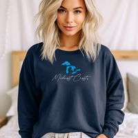 "Midwest Coast"Relaxed Fit Classic Crew Unisex Sweatshirt