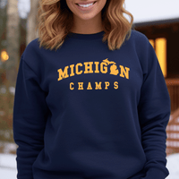 "Michigan Champs"Relaxed Fit Classic Crew Unisex Sweatshirt